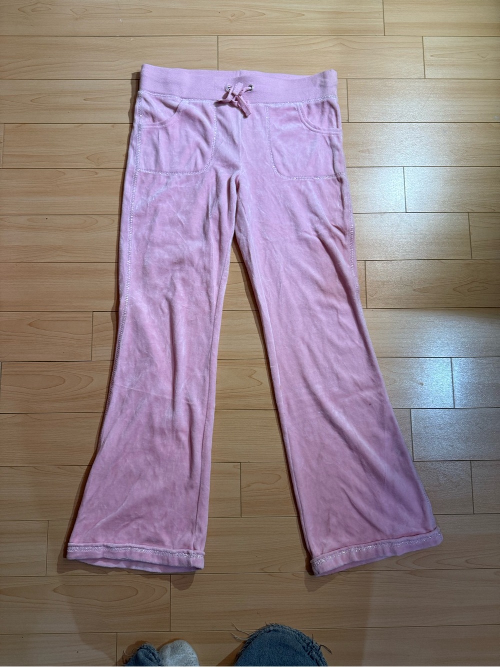 Y2K Pink Velour Drawstring Lounge Pants